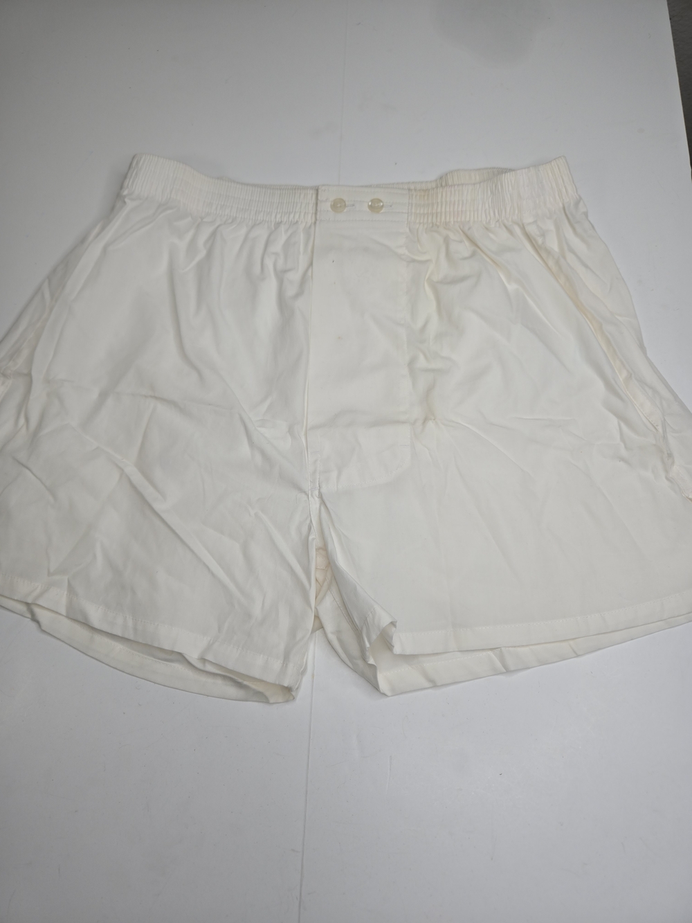 Nordstrom Men's Vintage Cream Elastic-Waist Snap Closure Athletic Shorts